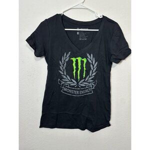 Monster Energy Y2K Youth Kids Large Green Logo Black T Shirt Size Large